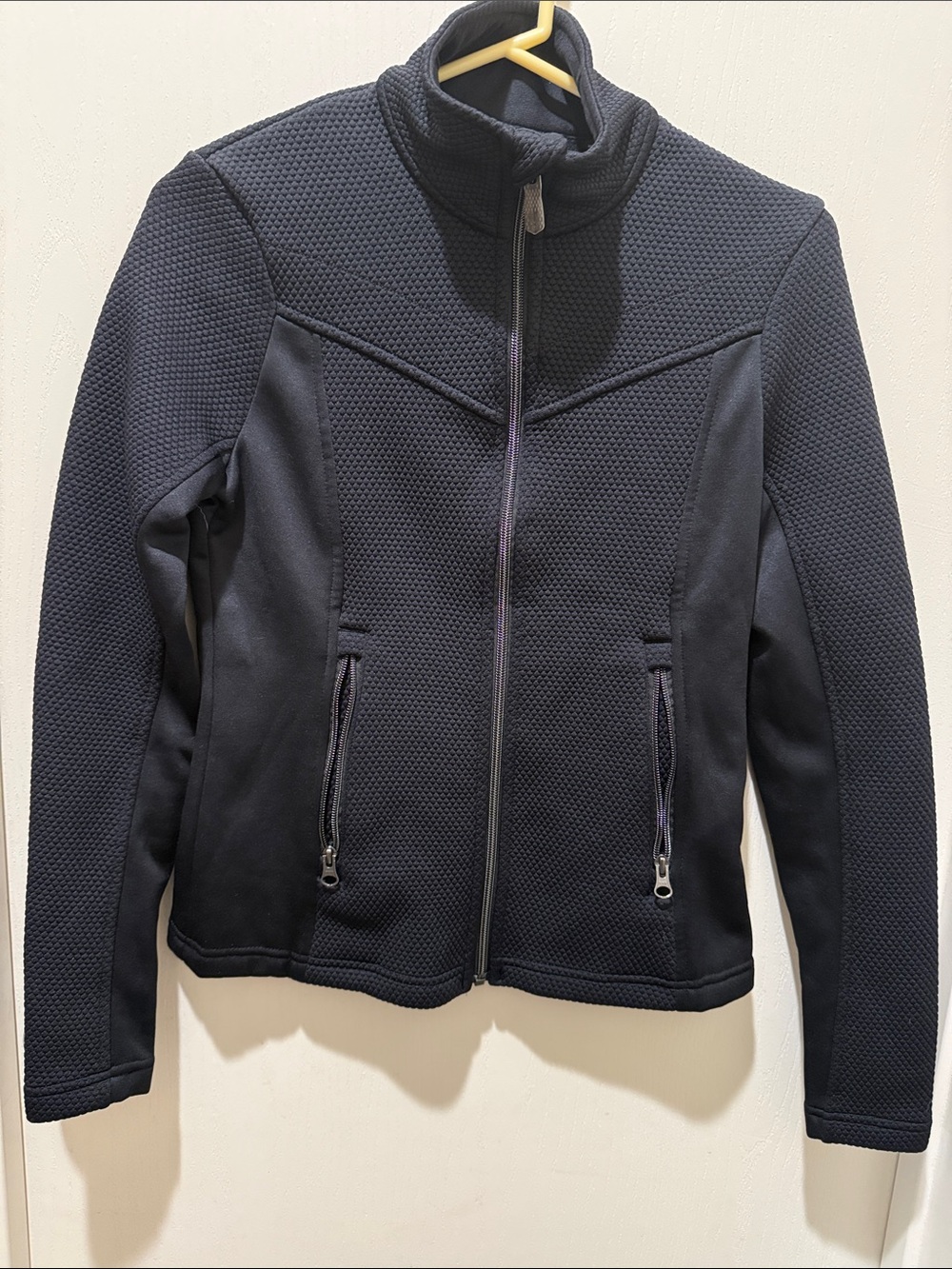 Spyder Women's Black Textured Zip-Up Jacket